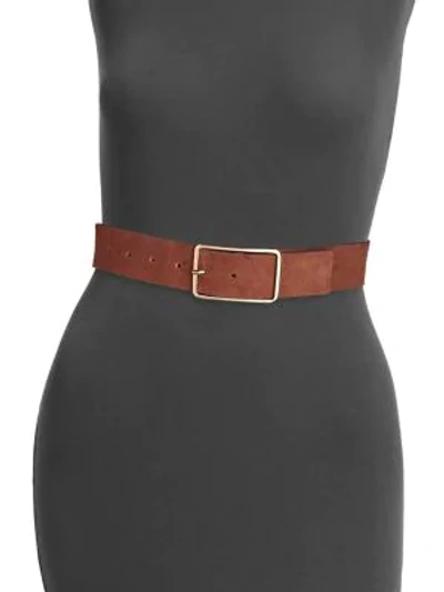 Shop B-low The Belt Milla Smooth Suede Belt In Brandy Gold