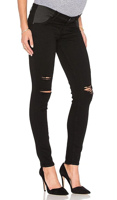Shop Paige Maternity Verdugo Ultra Skinny In Black. In Black Shadow Destructed