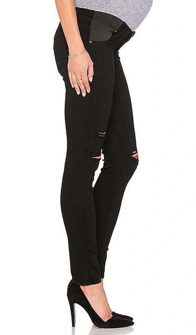 Shop Paige Maternity Verdugo Ultra Skinny In Black. In Black Shadow Destructed