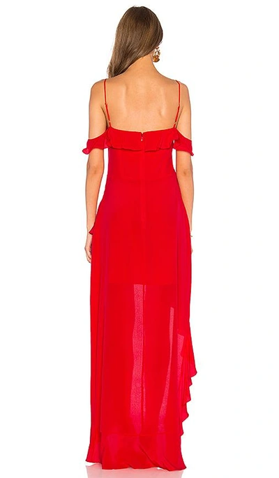 Shop Amanda Uprichard Peony Maxi Dress In Lipstick