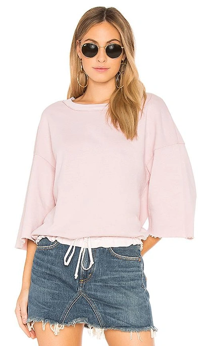 Shop Stateside French Terry Sweatshirt In Blush