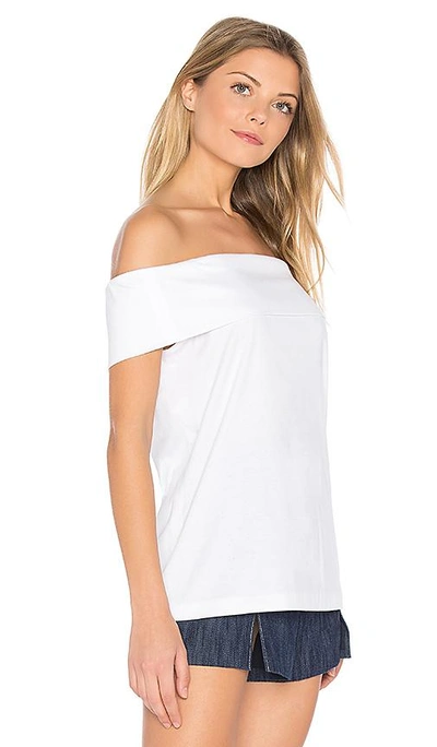 Shop Tibi Off The Shoulder Top In White