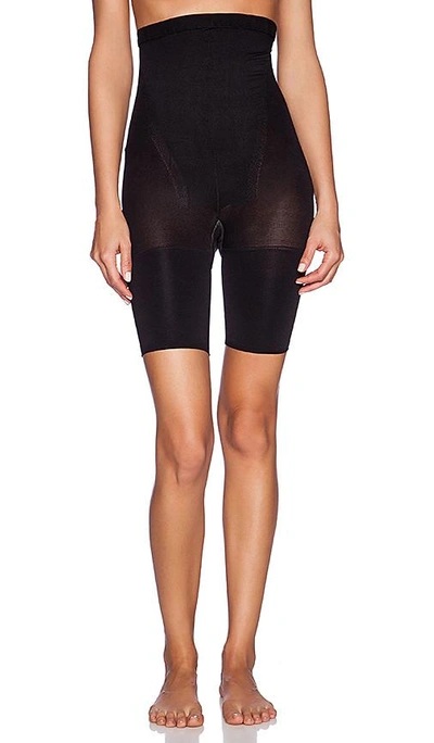 Shop Spanx Everyday Shaping High-waisted Short In Black