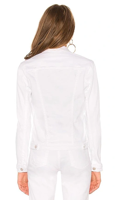 Shop L Agence Celine Jacket In Blanc Distressed