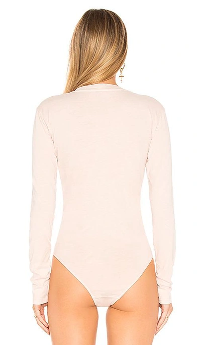 Shop Stateside Jersey Bodysuit In Blush