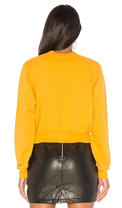 Shop Cotton Citizen The Milan Cropped Sweatshirt In Yellow