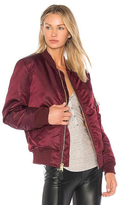 Shop Alpha Industries Ma-1 Jacket In Burgundy