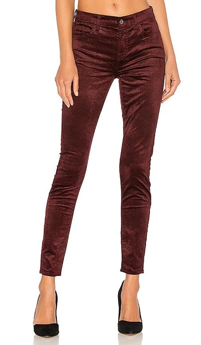 Shop 7 For All Mankind Ankle Skinny In Burgundy