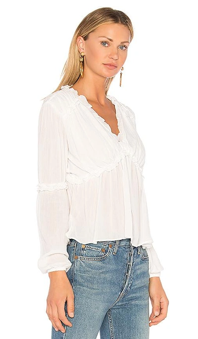 Shop Endless Rose Ruffle Sleeve Accent Top In Off White