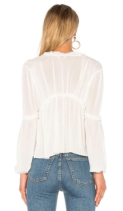 Shop Endless Rose Ruffle Sleeve Accent Top In Off White