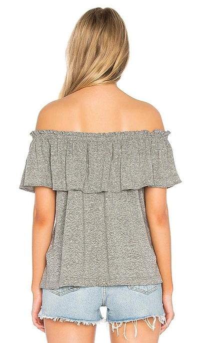 Shop Current Elliott The Ruffle Top In Gray