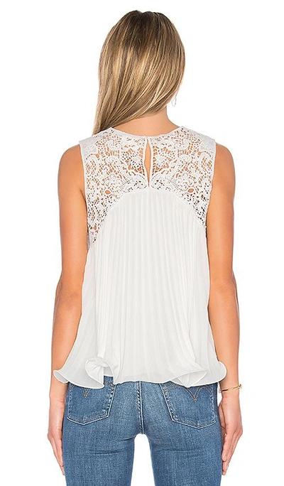Shop Endless Rose Lace Detail Pleated Top In White