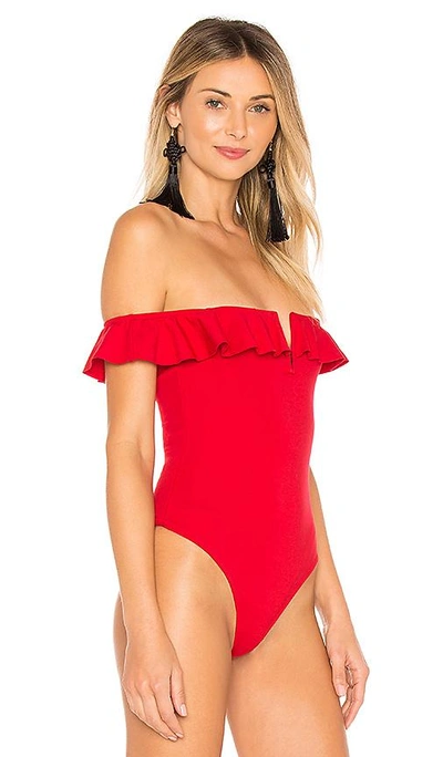 Shop Majorelle Poise Bodysuit In Red