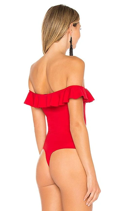 Shop Majorelle Poise Bodysuit In Red