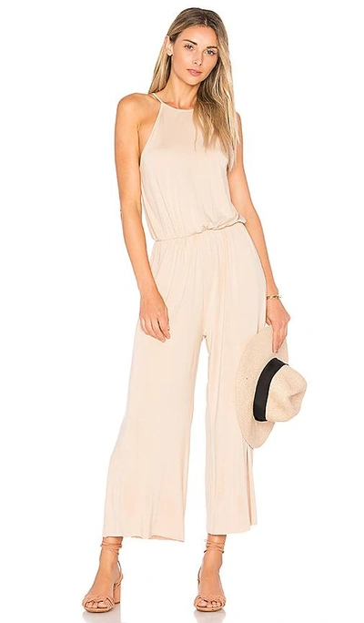 Shop Clayton Marley Cropped Jumpsuit In Beige