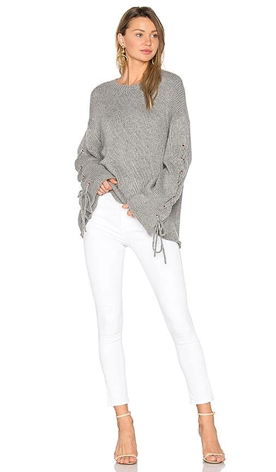 Shop See By Chloé Tie Sleeve Knit In Gray