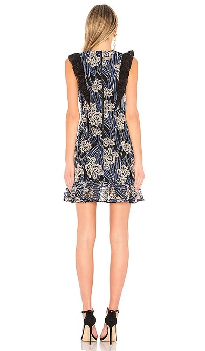 Shop Three Floor Paradiso Embroidered Dress In Blue