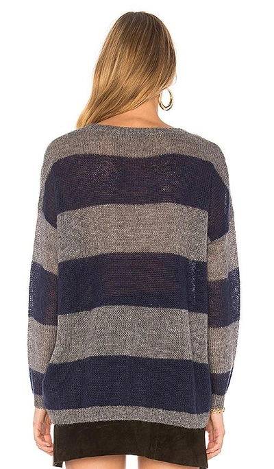Shop Sundry Heart Loose Knit Sweater In Blue
