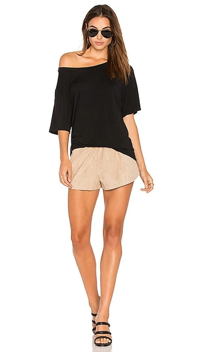 Shop David Lerner Suede Short In Beige