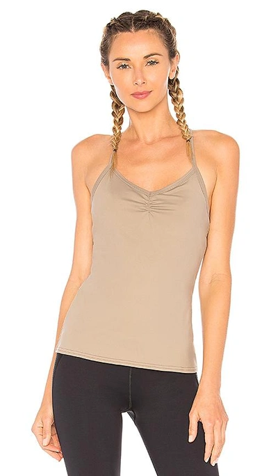 Sunny Strappy Tank In Taupe