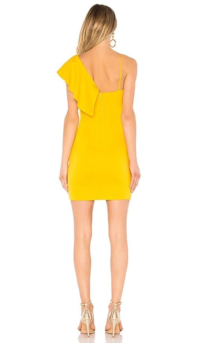 Shop Amanda Uprichard Danica Ruffle Dress In Yellow
