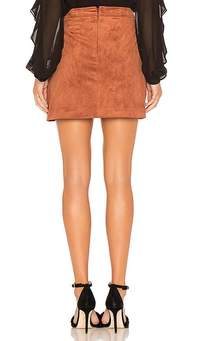Shop Bcbgmaxazria Corinne Mini Skirt In Tan