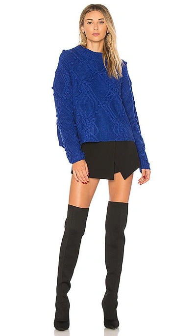 Shop Tularosa Pom Pom Sweater In Blue
