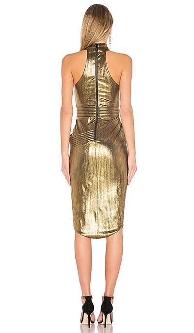 Shop Zhivago Miracle Metallic Dress In Metallic Gold