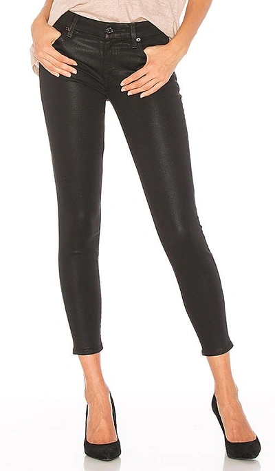Shop 7 For All Mankind The Ankle Skinny In Black Coated Fashion