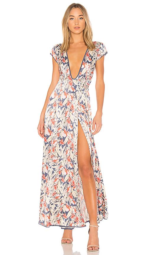 tularosa sid wrap dress blue