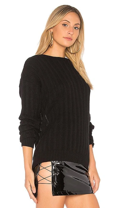 Shop Callahan Stripe U Back Sweater In Black