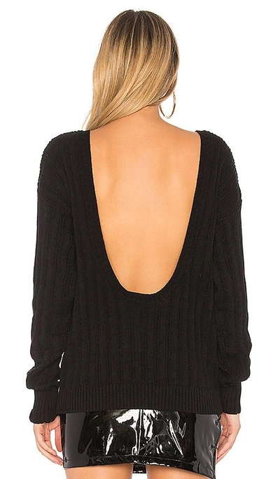 Shop Callahan Stripe U Back Sweater In Black