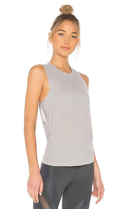 Shop Alo Yoga Heat Wave Tank In Grey