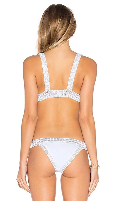Shop Kiini Valentine Bikini Top In White & Silver
