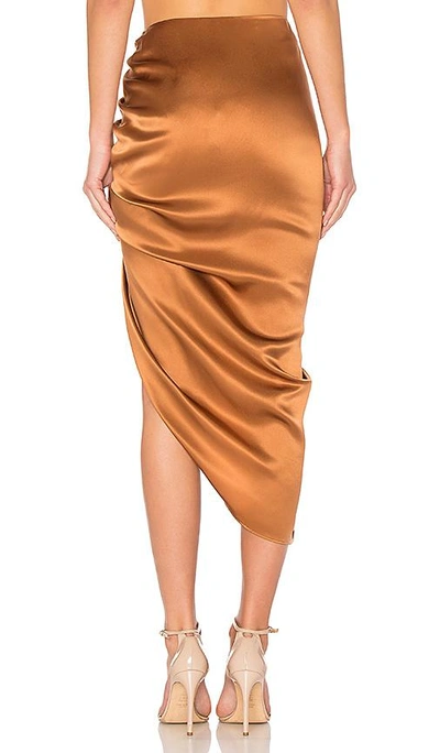 Shop Cami Nyc The Amanda Skirt In Metallic Bronze