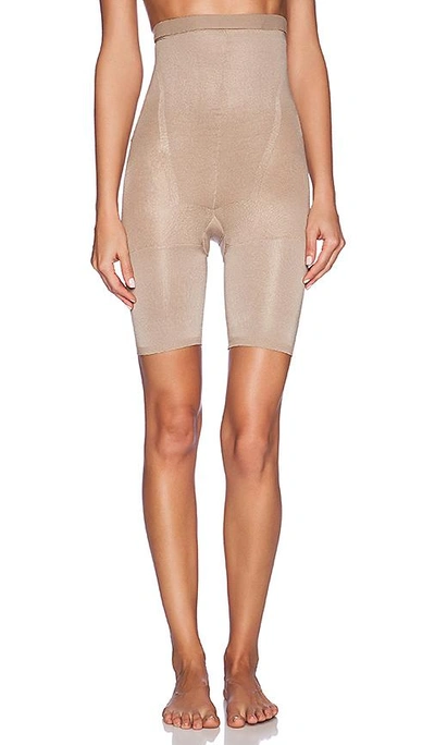 Shop Spanx Everyday Shaping High-waisted Short In Soft Nude