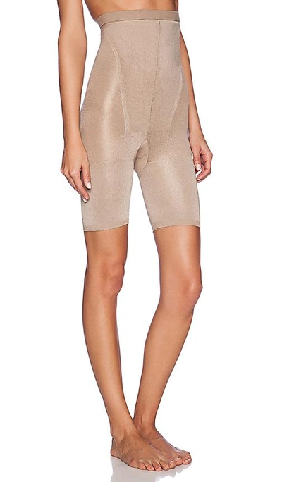 Shop Spanx Everyday Shaping High-waisted Short In Soft Nude