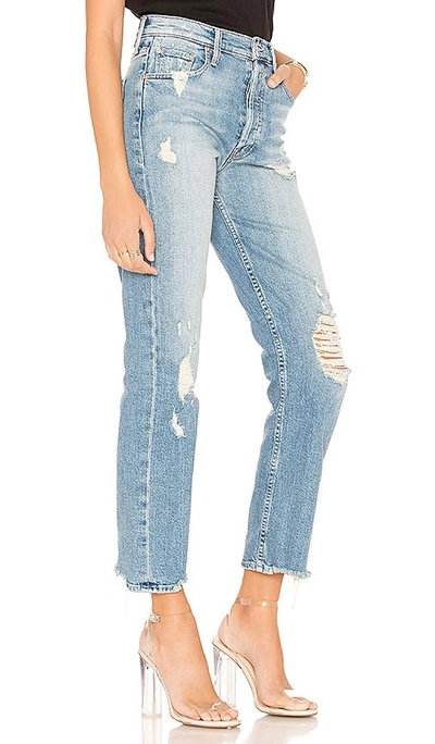 Shop Mother The Tomcat Ankle Jean In Blue