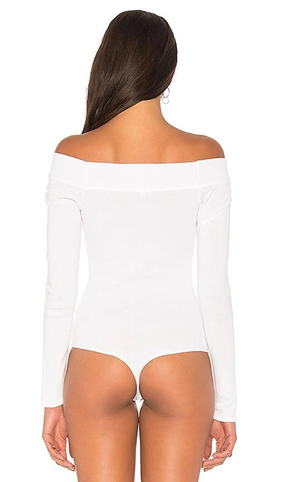 Shop Splendid Off The Shoulder Bodysuit In White
