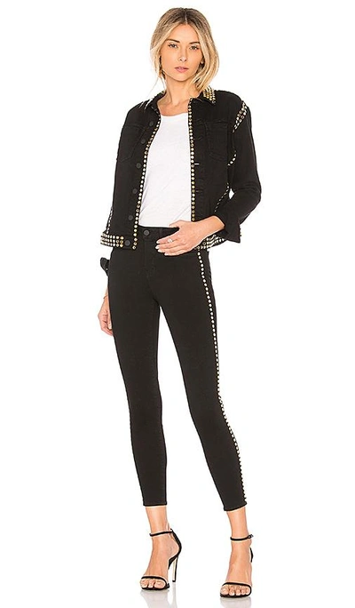 Shop L Agence Celine Studded Jacket In Black