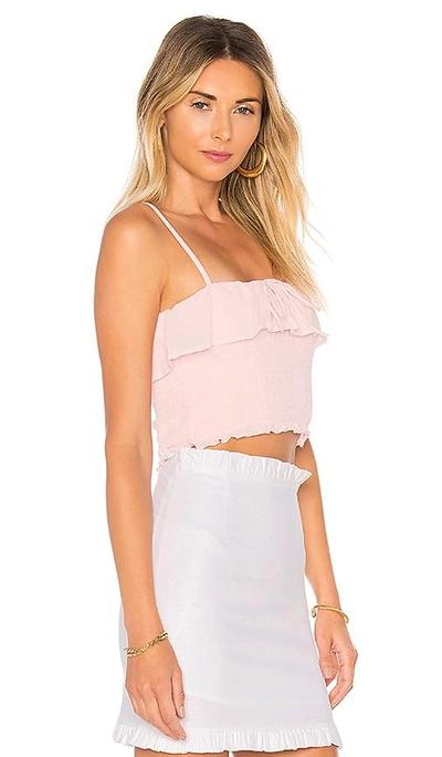 Shop By The Way. Jenna Ruffle Smock Top In Baby Pink