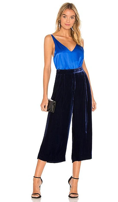 Shop Tibi Stella Wide Leg Pant In Navy