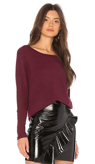 Shop Cupcakes And Cashmere Chey Sweatshirt In Burgundy