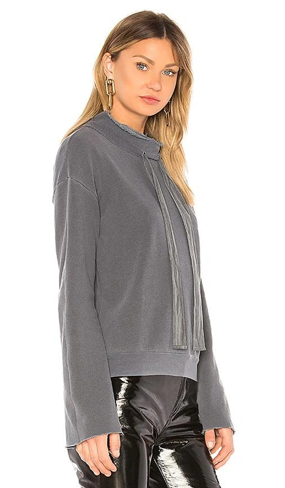 Shop Stateside Bell Sleeve Sweatshirt In Gray