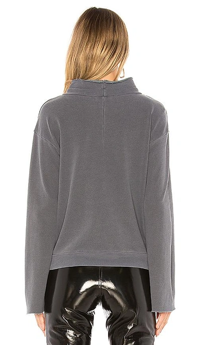 Shop Stateside Bell Sleeve Sweatshirt In Gray