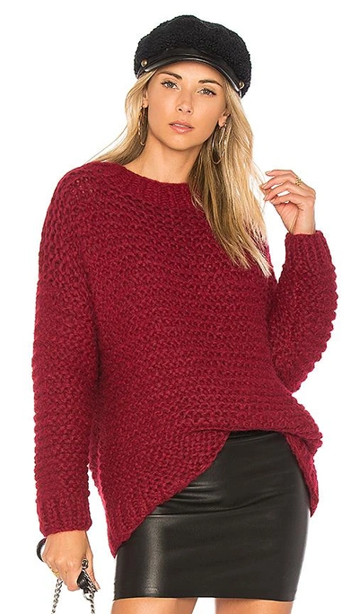 Shop Ayni Zimonella Oversized Sweater In Burgundy