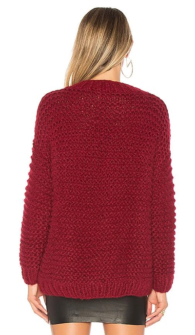 Shop Ayni Zimonella Oversized Sweater In Burgundy