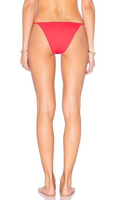 Shop Milly Italian Solid Elba Bikini Bottom In Coral