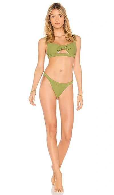 Shop Kopper & Zink Molly Bikini Top In Olive