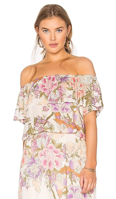 Shop Spell & The Gypsy Collective Blue Skies Off Shoulder Top In Cream